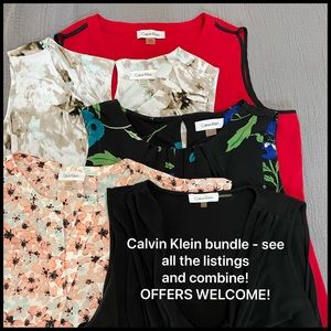 Calvin Klein blouses- Lot of 2, sizes PXL
